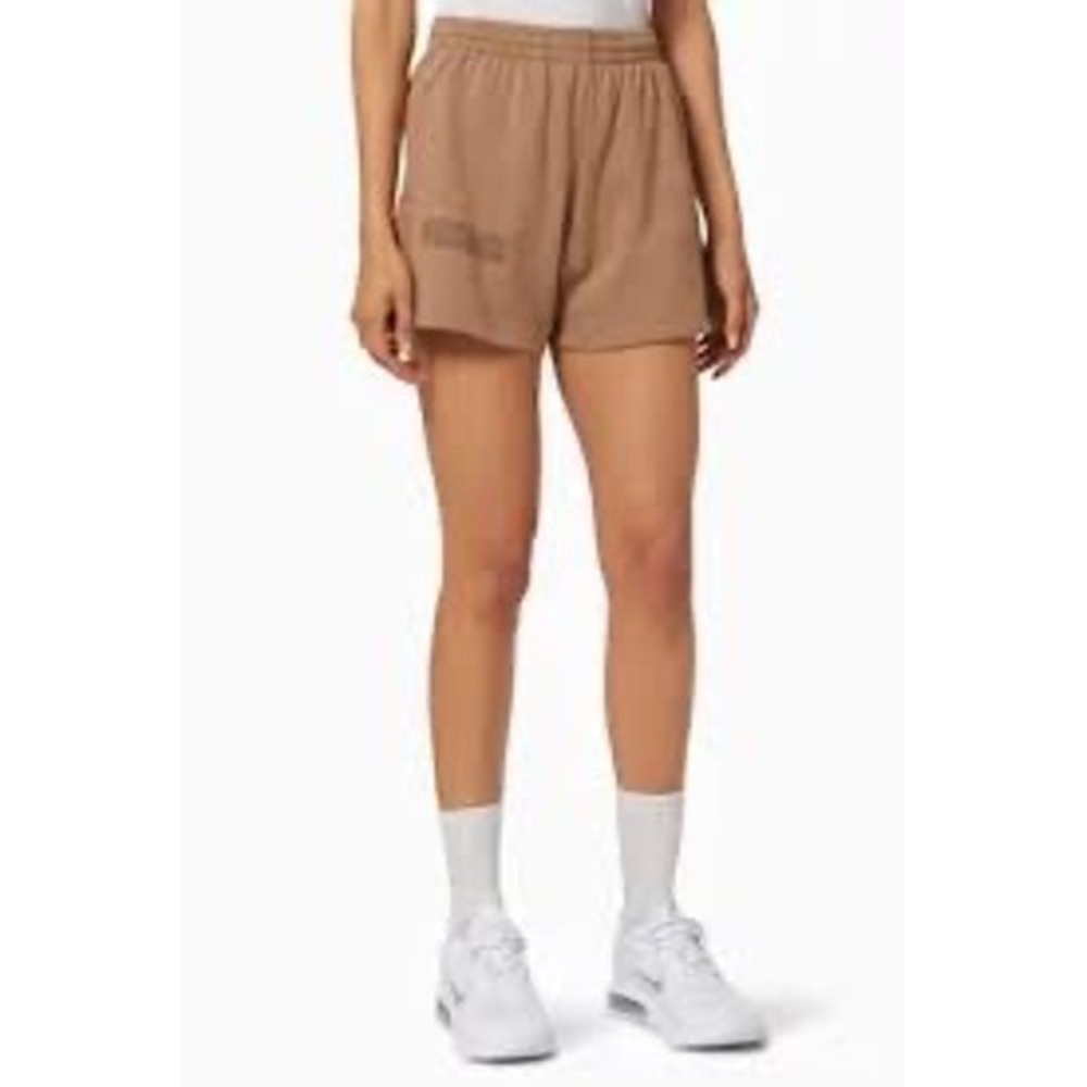 PANGAIA Organic Cotton Midweight Fleece Shorts Sand Tan XXS